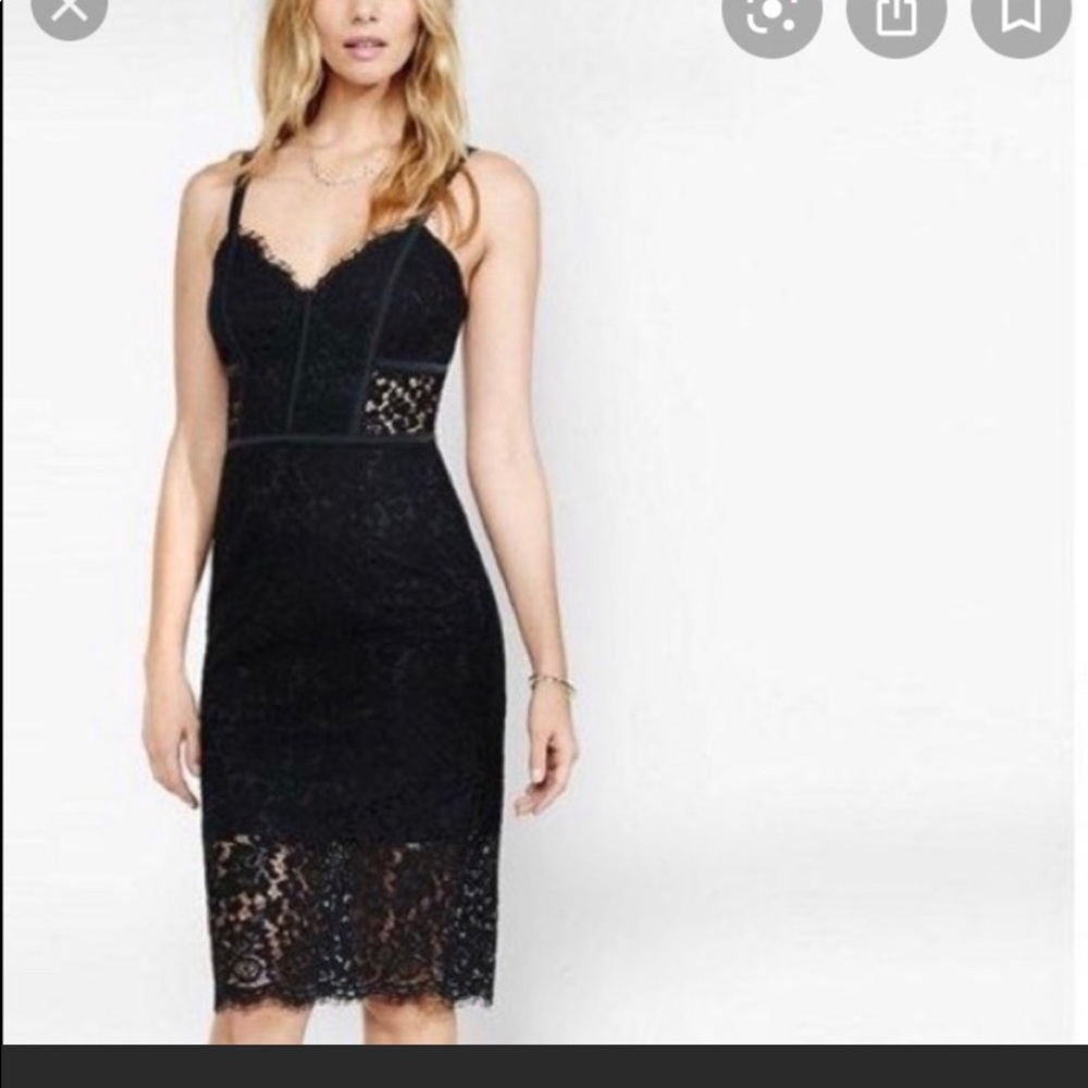 Express black lace dress